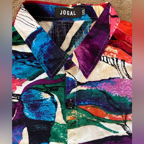 Colorful Abstract Button-Up Shirt - Picture 5 of 7